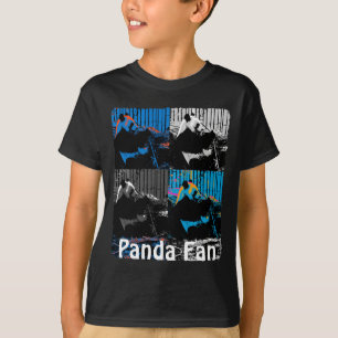 T-shirt Urso Panda Design de Arte Moderna Multi-painel
