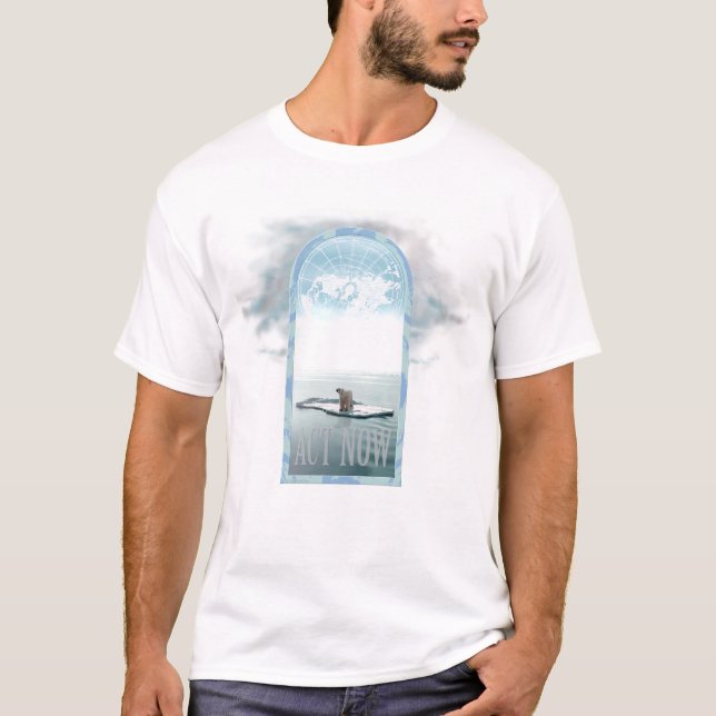 T-shirt Urso polar branco (Frente)