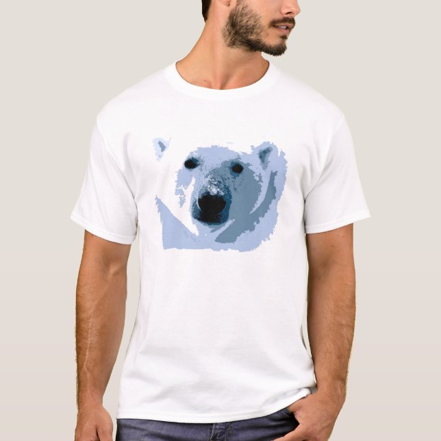 T-shirt Urso Polar de pop Art (Frente)