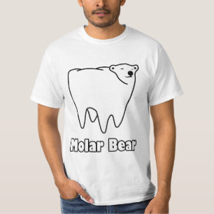 T-shirt Urso polar do dente do urso do Molar