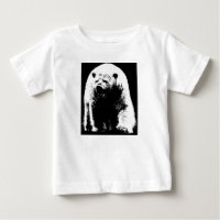 Urso Polar Pop de Arte Preta e Branca