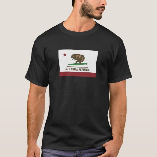 T-shirt Urso surfando de Califórnia (Frente)