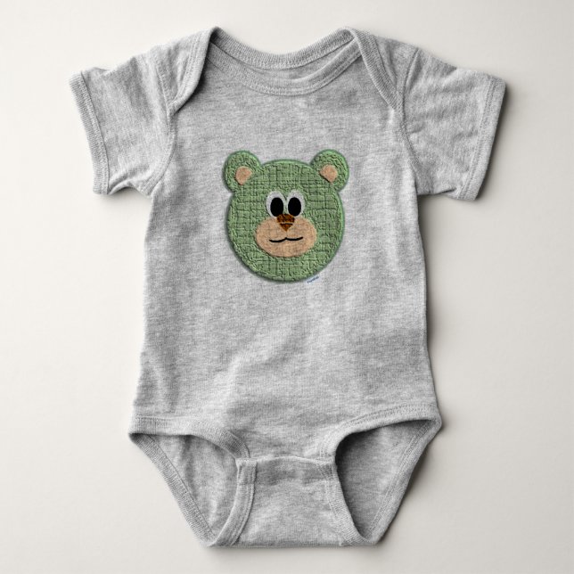 T-shirt Urso Verde Texturizado (Frente)
