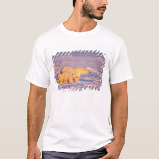T-shirt Ursoaica com filhotes de primavera no congelado