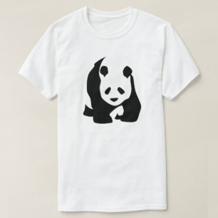 T-shirt Ursos de panda, Bearish, Cubs, preto e branco