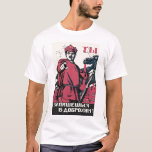 T-shirt URSS, russo, soviete, propaganda, guerra, guerra