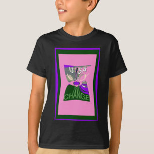 T-shirt USA Change Art Impressão