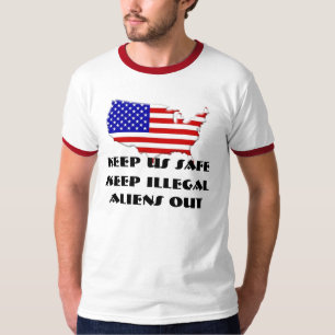 T-shirt usa-flag-inside-map-1, mantêm o cofre forte dos