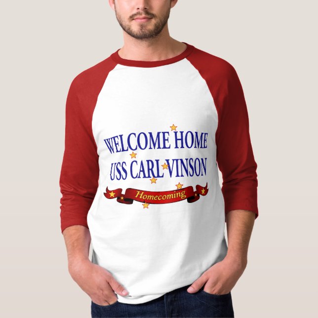 T-shirt USS Carl Vinson Home bem-vindo (Frente)