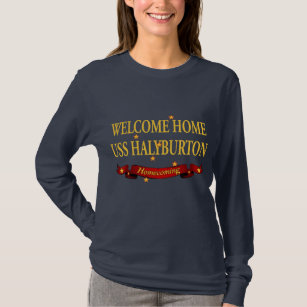 T-shirt USS Home bem-vindo Halyburton