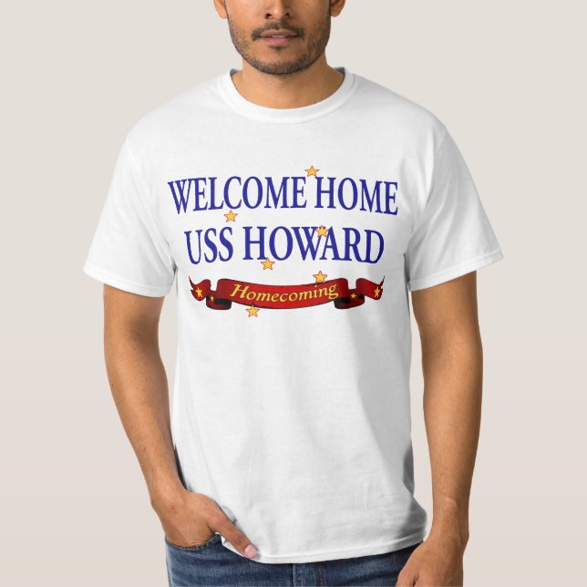 T-shirt USS Home bem-vindo Howard (Frente)