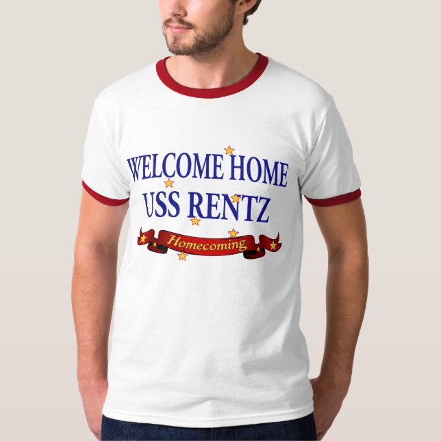 T-shirt USS Home bem-vindo Rentz (Frente)