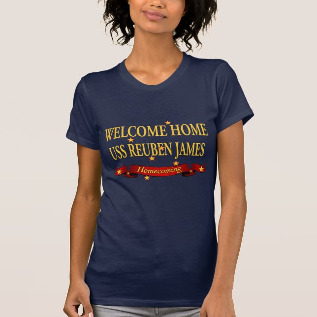 T-shirt USS Home bem-vindo Reuben James (Frente)