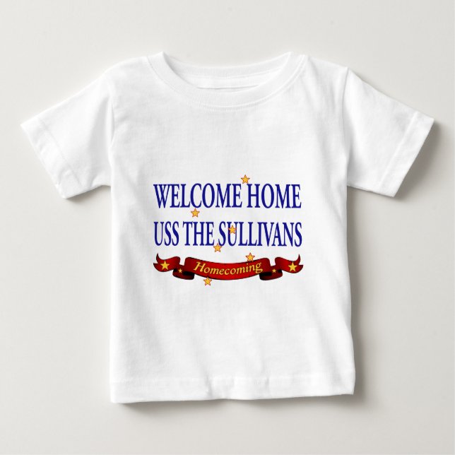 T-shirt USS Home bem-vindo TheSullivans (Frente)
