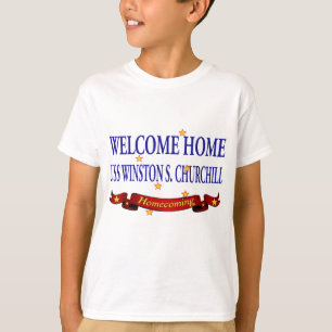 T-shirt USS Home bem-vindo Winston S. Churchill