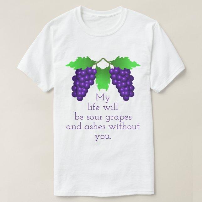 T-shirt Uvas azedas (Frente do Design)