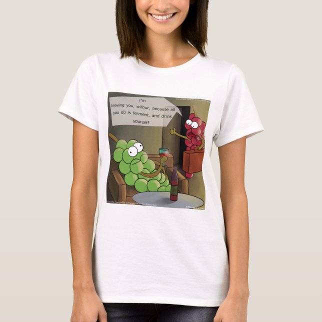 T-shirt Uvas Divórcios Engraçado (Frente)