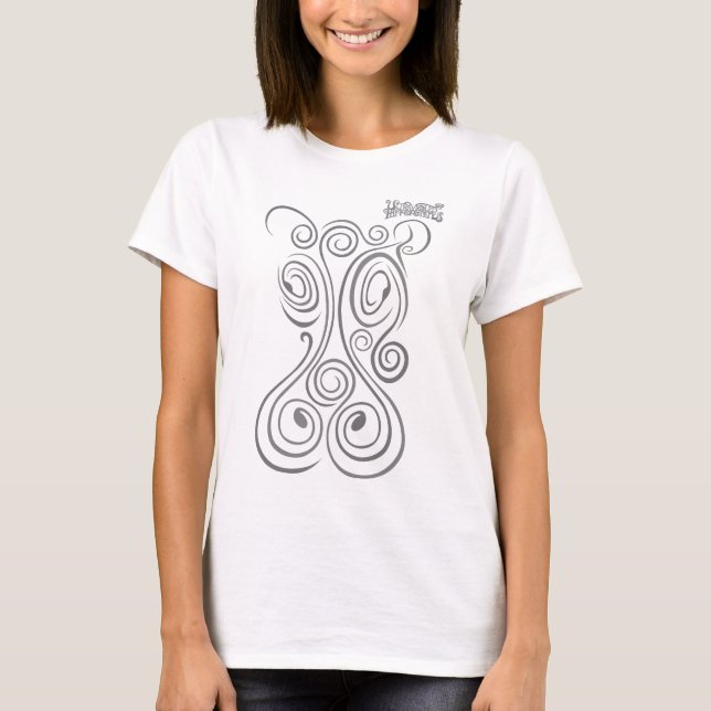 T-shirt UVH Offlaterais, Design de carvão (Frente)