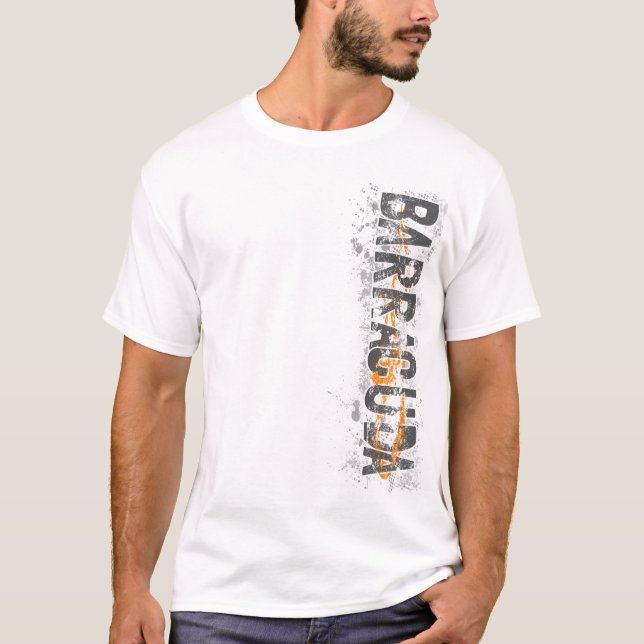 T-shirt v2 alaranjado de Vert do Barracuda (Frente)