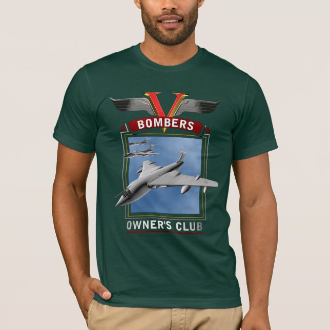 T-shirt V clube dos proprietários dos bombardeiros (Frente)