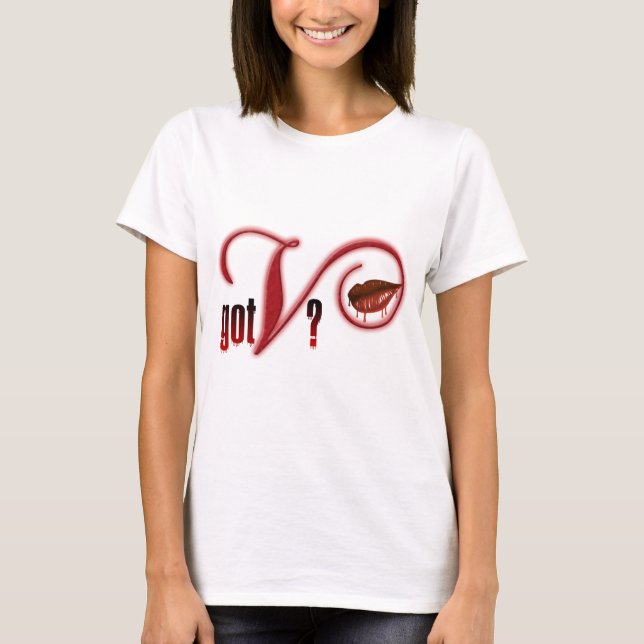T-shirt V obtidos - Sangue do vampiro (Frente)