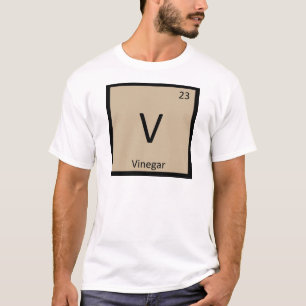 T-shirt V - Símbolo de Mesa periódica de química do vin