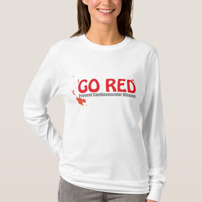 T-shirt VÁ VERMELHO impedem o CVD (Frente)
