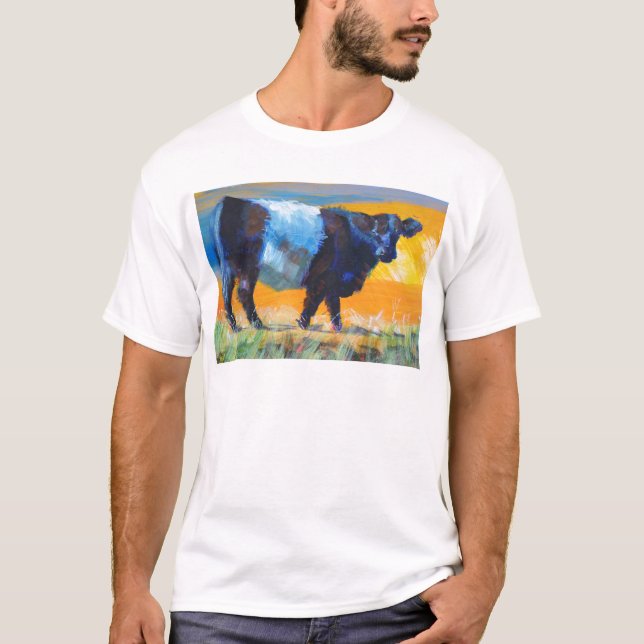 T-shirt Vaca cercada de Galloway (Frente)