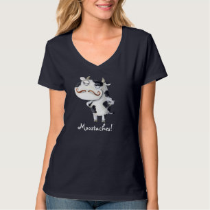 T-shirt Vaca com bigodes
