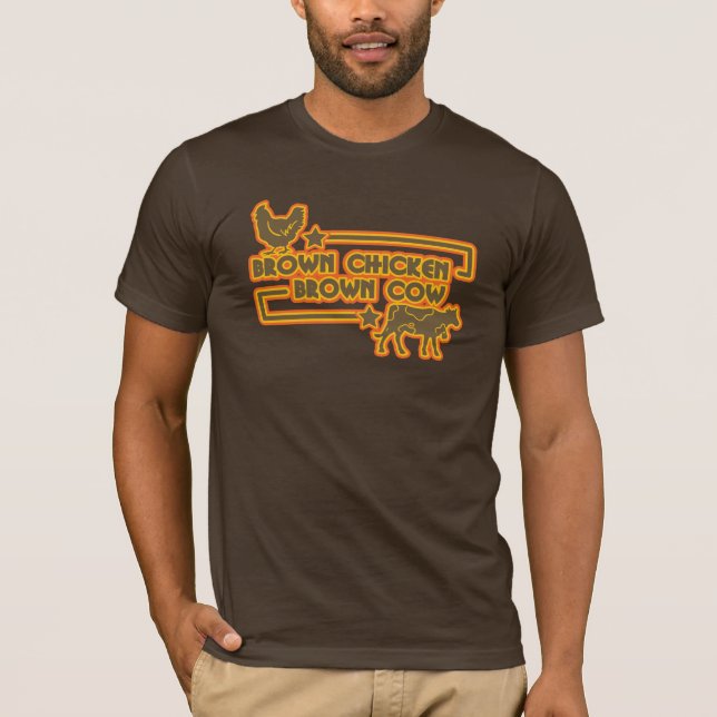 T-shirt Vaca de Brown da galinha de Brown (Frente)
