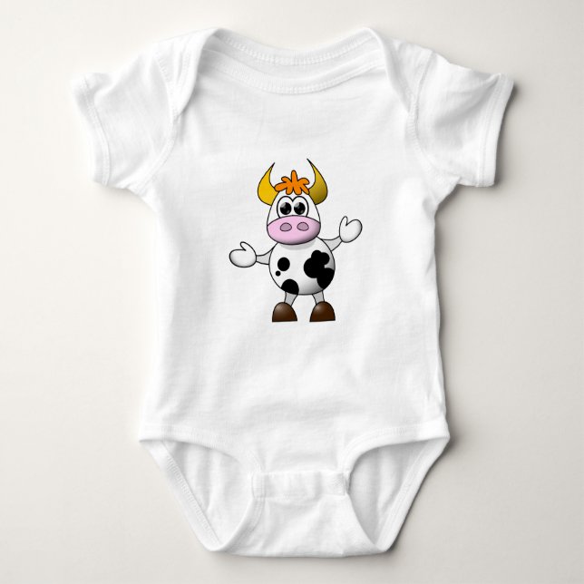 T-shirt Vaca de Cartoon Encantada (Frente)