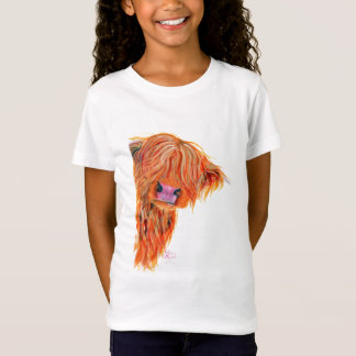 T-shirt Vaca do planalto escocês "PEEKABO"