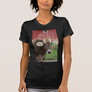 T-shirt Vaca do suíço de Brown