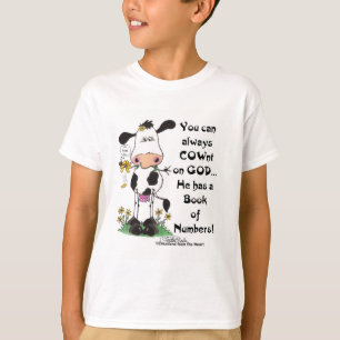 T-shirt Vaca e Ladybug COWnt em Deus