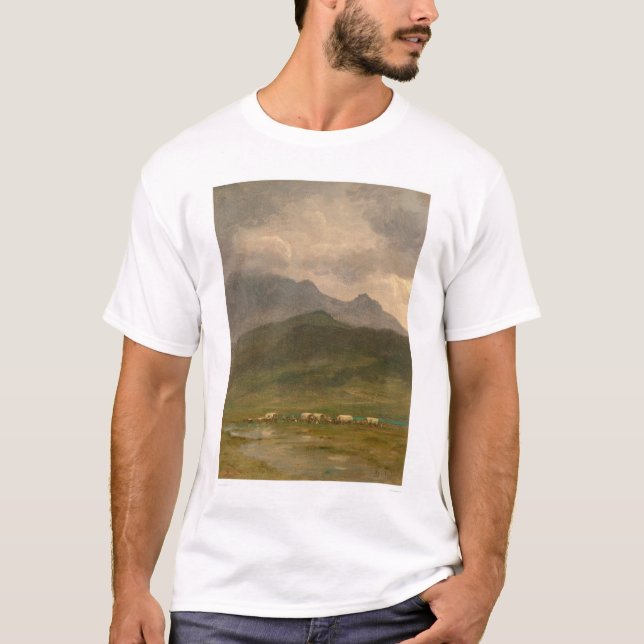 T-shirt Vagões cobertos por Bierstadt (0101A) (Frente)