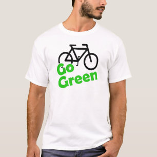 T-shirt vai a bicicleta verde