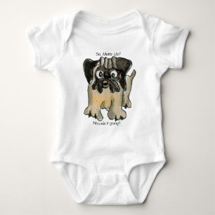 T-shirt Vai ferir? Cartoon Pug Dog Baby