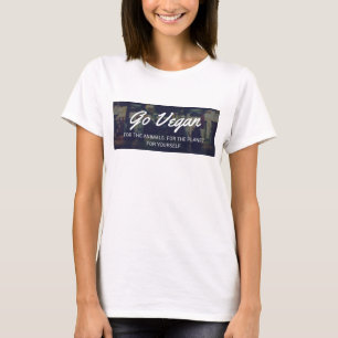 T-shirt Vai o activista flácido do vegetariano do tshirt