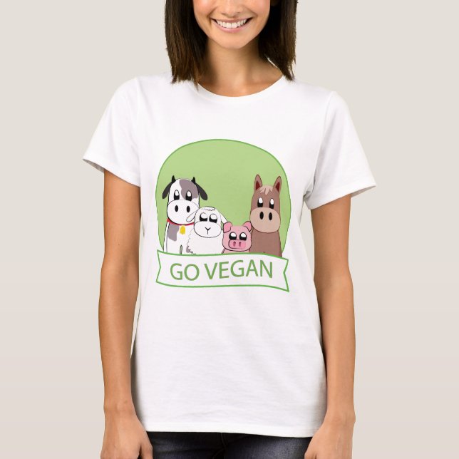 T-shirt Vai o Vegan (Frente)