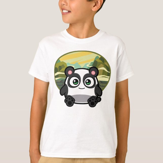 T-shirt Vaia como o roupa da panda (Frente)