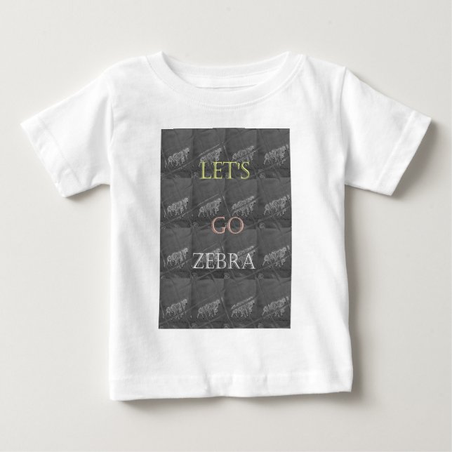 T-shirt Vamos selvagem e livre!: Viagem de zebra (Frente)