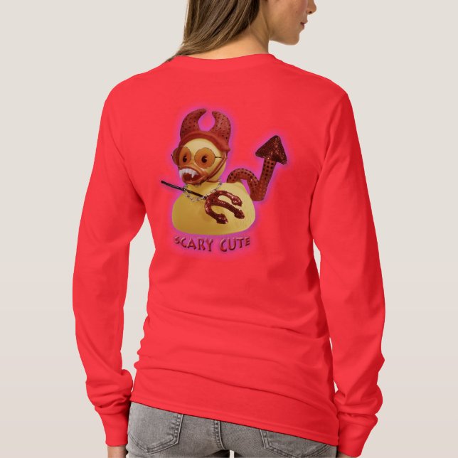 T-shirt Vampiro (bonito assustador) v2.0b Ducky (Verso)