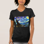 T-shirt Van Gogh Starry Night Fine Art<br><div class="desc">Starry Night,  belas artes de Vincent van Gogh.</div>