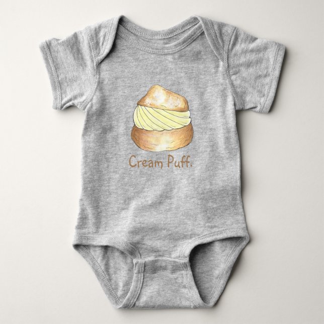 T-shirt Vanilla Cream Puff Puff Creampuff Folha (Frente)