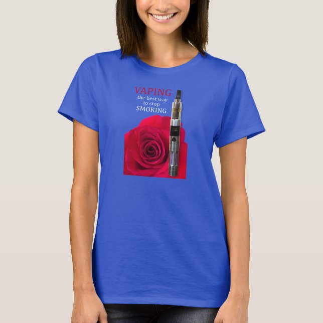 T-shirt Vaping e rosa (Frente)