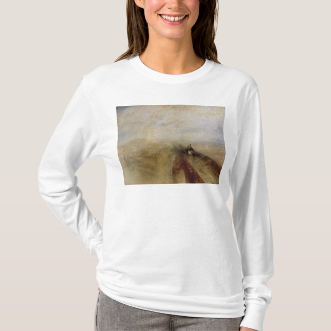 T-shirt Vapor da chuva de Joseph Mallord William Turner | (Frente)