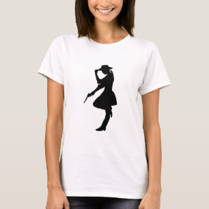 T-shirt Vaqueira Glam da menina da arma