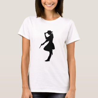 T-shirt Vaqueira Glam da menina da arma