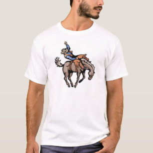 T-shirt vaqueiro de rodeio e cavalo de caça