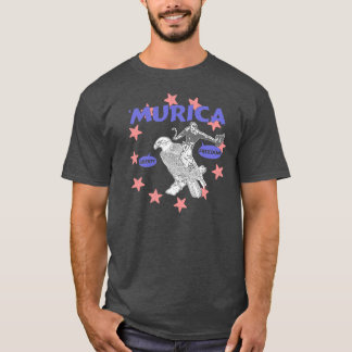 T-shirt Vaqueiro e Eagle de Murica